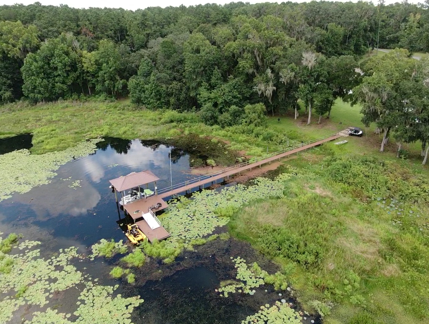 Dock and shoreline before restoration